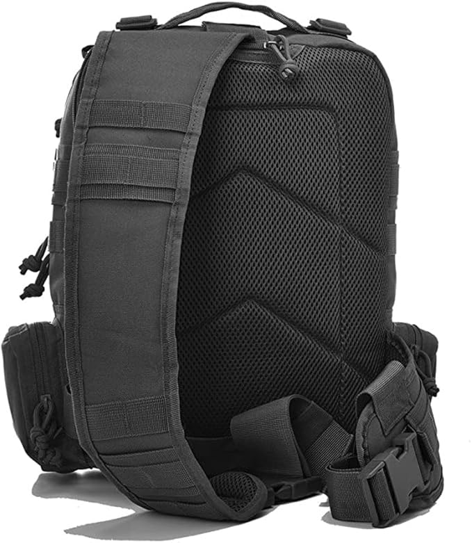 REEBOW GEAR Tactical Sling Bag Military Style Single Shoulder Sling Pack (Style 03-Black)