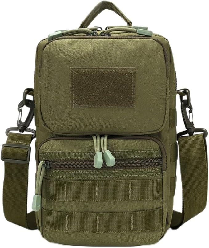 Small Tactical Messenger Bag For Men Shoulder Bags Travel Bag Crossbody Casual Pack (Military Green)