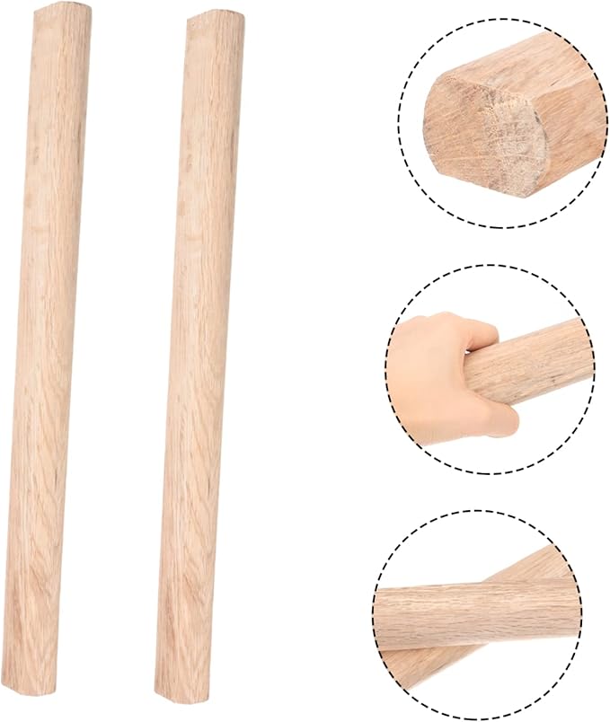 DOITOOL 2pcs Replacement Axe Handles Durable Wood Parts for Hatchets Ergonomic Design for Comfort and Safety for Wood Splitting and Camping