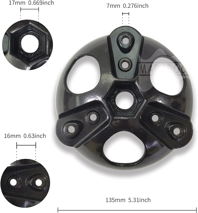 Small Wind Turbine Wheel Hub and Cap 3 Vanes Blades Screws &amp Nuts Kit for Horizontal Wind Turbine Generation DIY 100W to 1000W Small Windmill Accessories Parts (3 blades)