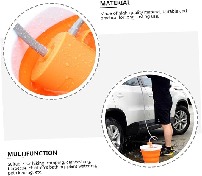 SUPVOX 1Set Shower with Lighting for Outdoor Camping Rechargeable Shower Pump for Car Cleaning Dogs and Outdoor Showers Multi Functional and Convenient
