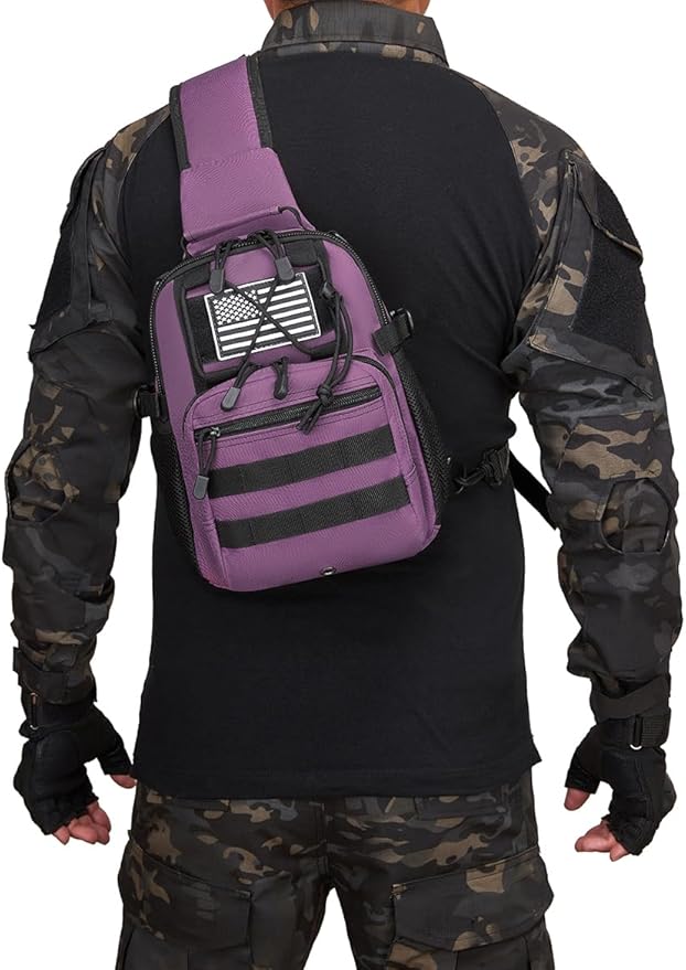ATBP Small Tactical Holster Sling Backpack Accessories Shoulder Pouch Water Bottle &amp Radio Holder Crossbody Bag for Men