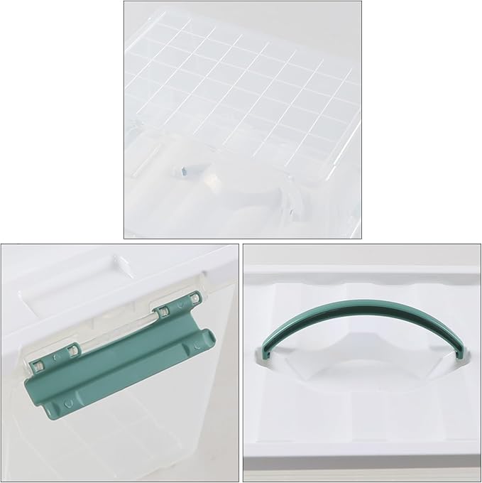 6-Pack Clear Storage Latch Bins 14 L Plastic Storage Boxes with Lid