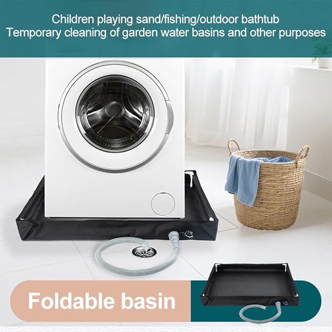 Foldable Shower Base with Drain Hose Camping Shower Base Outdoor Tent Shower Tray for RV Outdoor Camping Shower Beach Pet Bath
