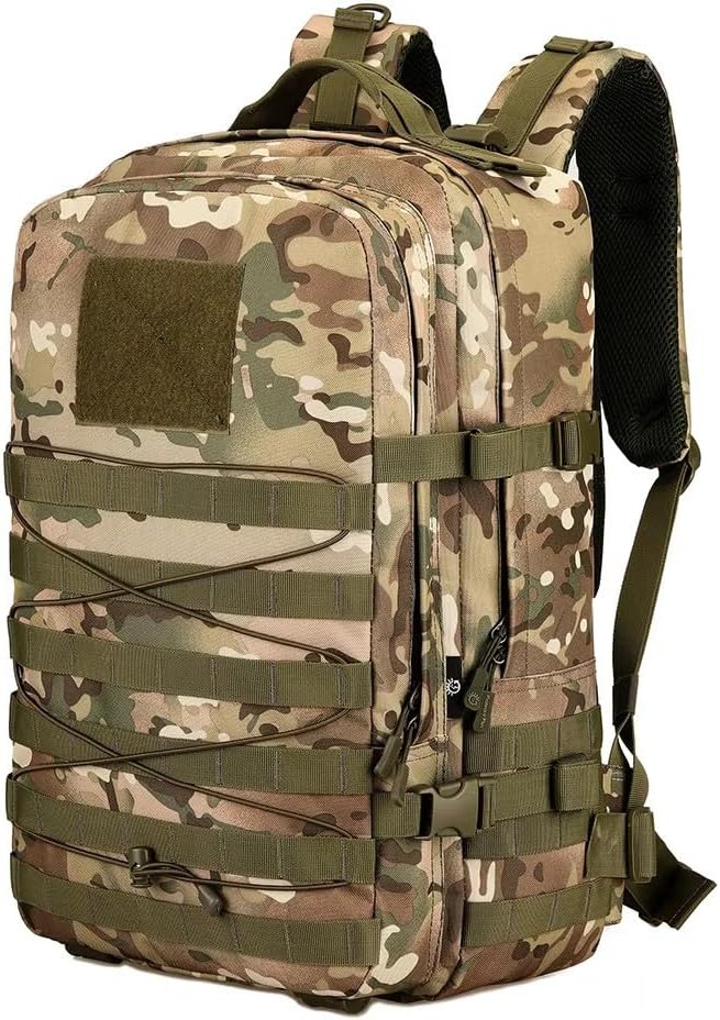 Jungle Leopard 45L Backpack Tactical Hunting Molle Rucksack Travel Hiking Camping Climbing Sport Large Shoulder Bag(MC)