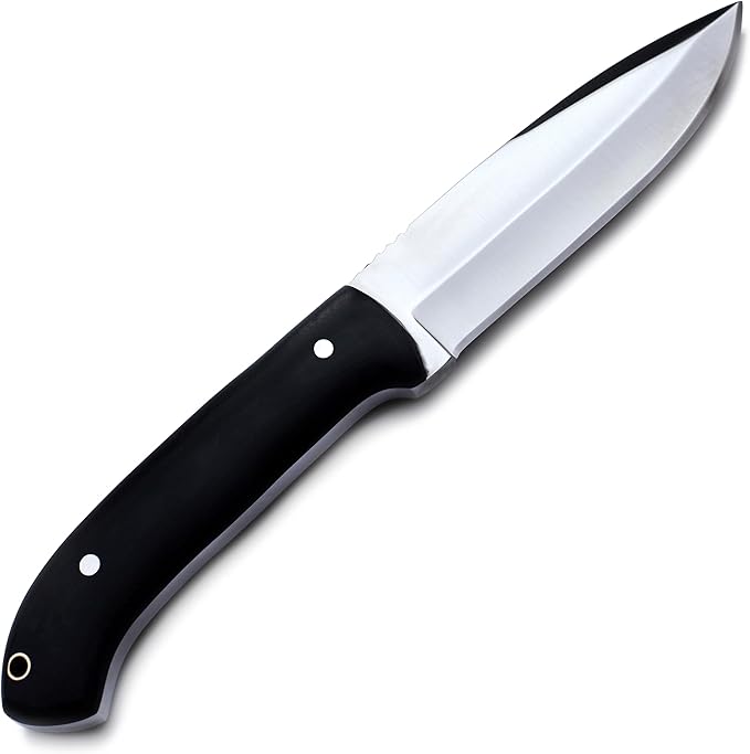 GCS Handmade Micarta Handle D2 Tool Steel Tactical Hunting Knife with leather sheath Full tang blade designed for Hunting &amp EDC GCS 6