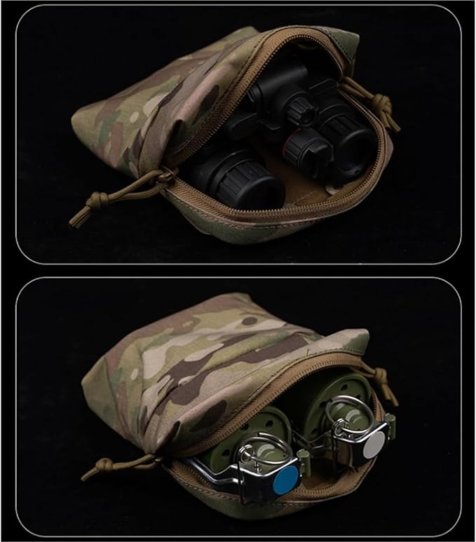 6x5 Inch Multifunctional Universal Tactical Pouch - MOLLE Belt Mount Mag Pouch General Purpose Pocket for Outdoor Hunting Airsoft Tactical Accessories(Wolf Grey)