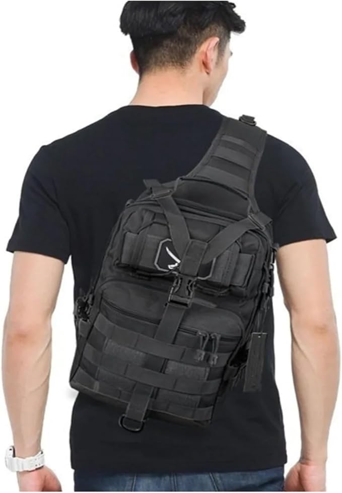 Genérico Tactical Assault Pack Sling Backpacks Waterproof Rucksack BagCompatible for Outdoor Hiking Travelling(Camogreen(Style B))