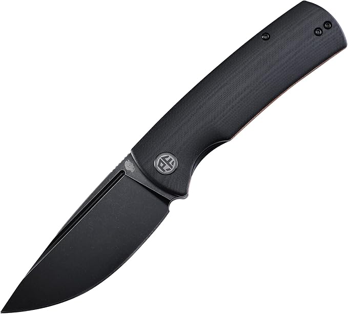 Petrified fish PFP01 k110 steel folding knife G10 handle Front flipper outdoor Camping survival hunting EDC tool knives (Black G10 Stonewashed)