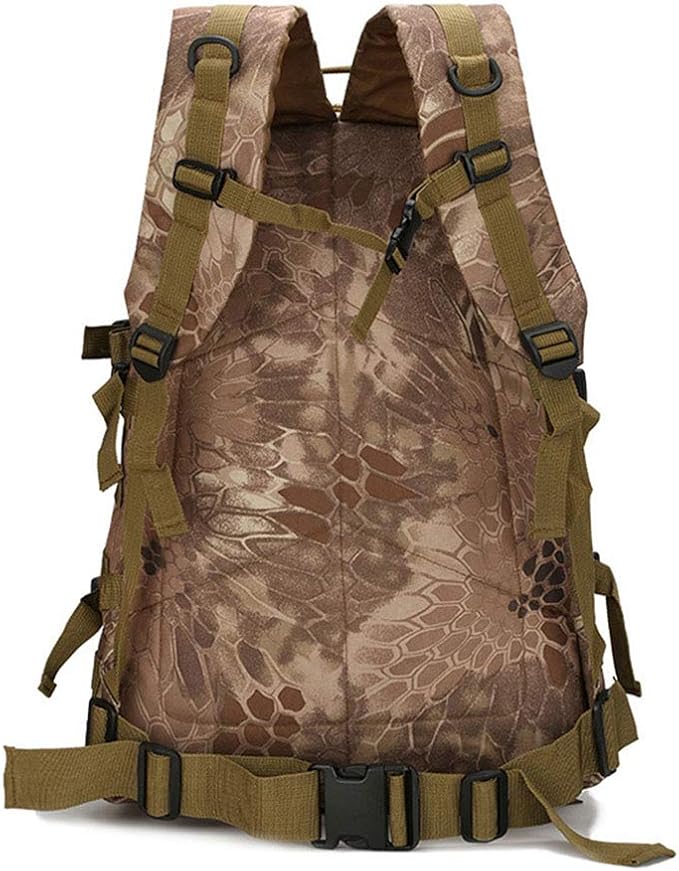 Outdoor Sports Pack Hiking Bag Tactical Rucksack Camo Knapsack Combat Camouflage Tactical 30L Molle 3D Backpack - Tiger Stripe