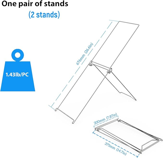 Nicesolar Portable Solar Panel Stand Multi-functional Solar Panel Brackets Diameter 4 304 stainless steel Tool-free installation for Foldable or Flexible Solar Panels (L)