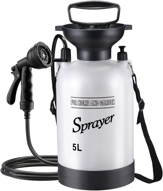 Portable Camping Shower 5L Portable Shower with 10 Modes Sprayer Head and 9.84ft Hose for Garden Picnic Hiking Beach Car CleaningCamping