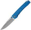 Petrified fish PFP11 Ripple Folding Knife3.78 14C28N Steel Hollow Blade G10 Handle Folding Pocket Knife for Camping EDC Outdoor (Blue Stonewashed)