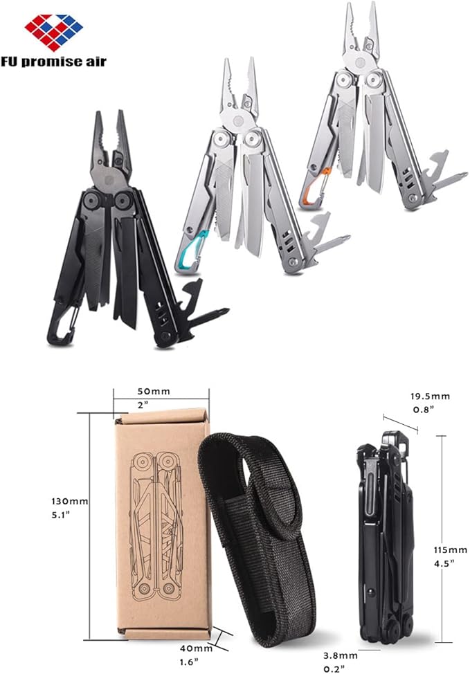 Multi-Purpose Pocket Knife Pliers Kit Durable Stainless Steel Multi-Plier Multi-Tool for Survival Camping Hunting