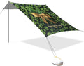 St Patrick's Day Bow Clover Beach Tent Sun Shelter Set UPF50+ UV Protection 10.5 x 9.19 FT Camping Shade Canopy with Sandbags Sand Anchors Carrying Bag and Others