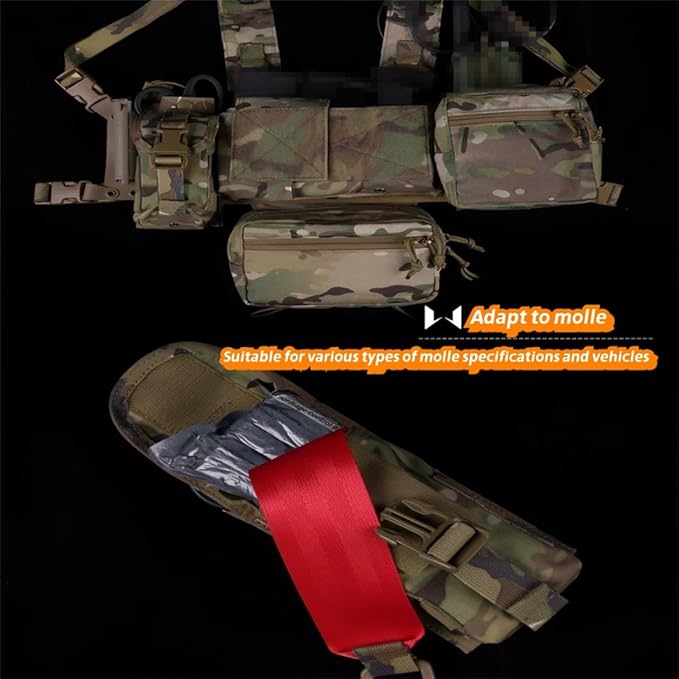 Portable Wilderness Survival Gear Pack Compact First Aid Pouch With MOLLE Attachment Nylon Accessory Bag