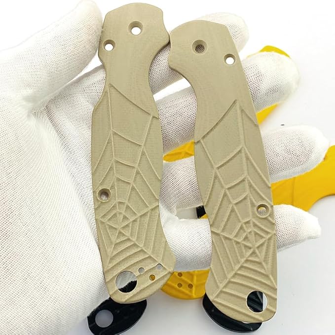 1 Pair G10 Scales Handle Fits for C81 Paramilitary 2 Custom Handle Patch DIY Making Replacement Accessory(Beige)