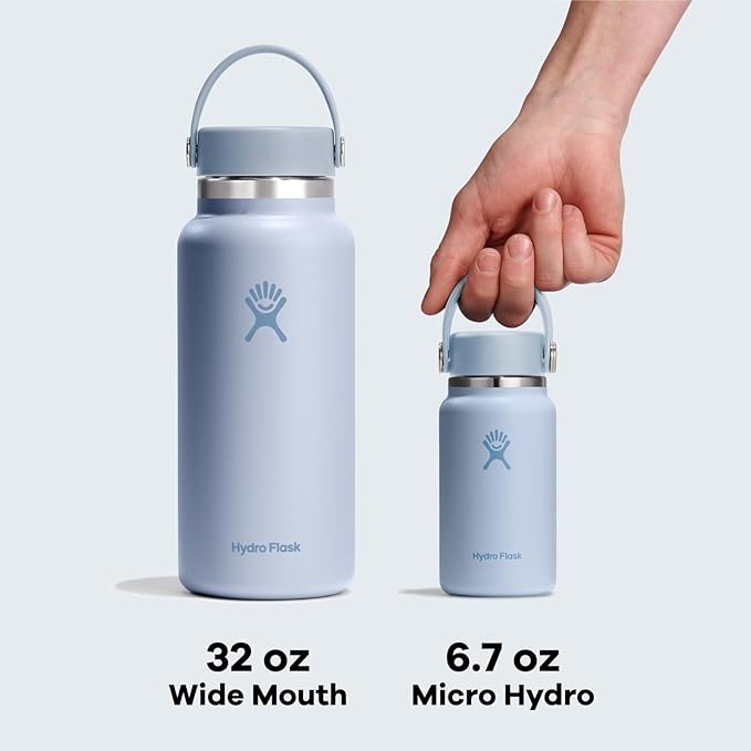 Hydro Flask Micro Bottle - Insulated Mini Leak Proof Flask for Purse or Pocket in 6.7 Oz Harbor Blue