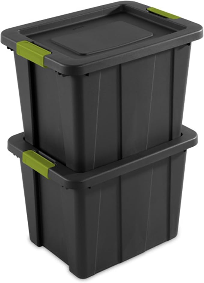 Sterilite 12-Pack Storage Bins with Lids Heavy Duty Totes Tuff1 18 Gallon Flat Gray