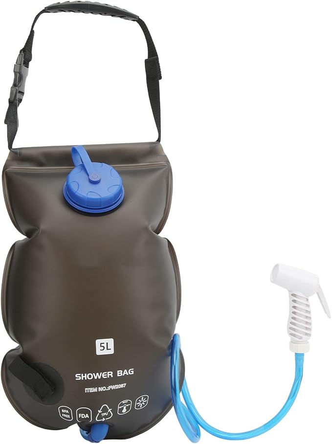 Outdoor Shower Bag 5L TPU Water Storage Bag Portable Bath Bag for Camping Travel Hiking