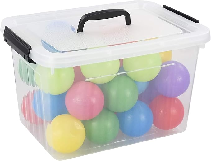 12 Quart Plastic Storage Latch Box Latching Storage Bin with Handle1 Pack