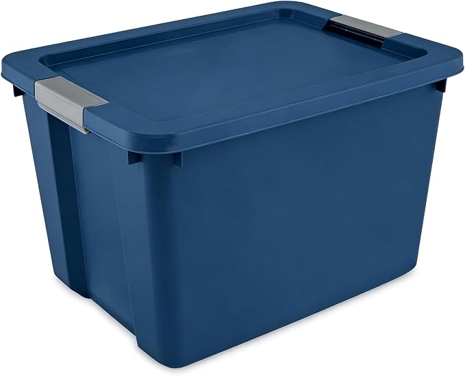 Heavy Duty Wheeled Storage Bin with Lid 20 Gallon Extra Large Rolling Plastic Container for Garage Outdoor Home &amp Industrial Organization (1)