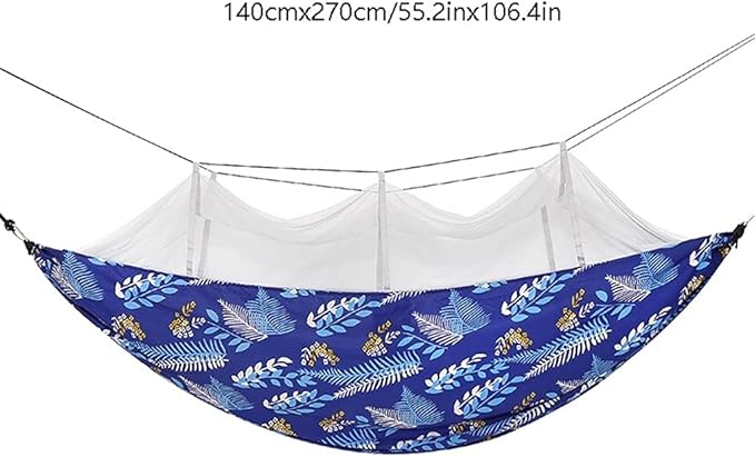 Portable Hammock Portable Hammock Swing Bed Camping Single Hammocks with Tree Straps Backpacking for Beach Garden Backyard for Backpacking Beach (Color : Blue)