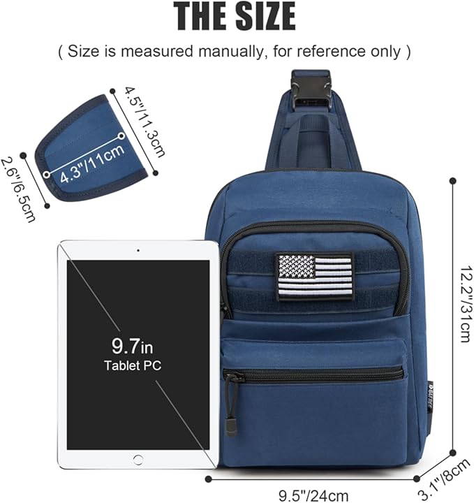 G4Free Tactical Sling Bag Backpack EDC Concealed Carry Bag Small Crossbody Shoulder Chest Pack