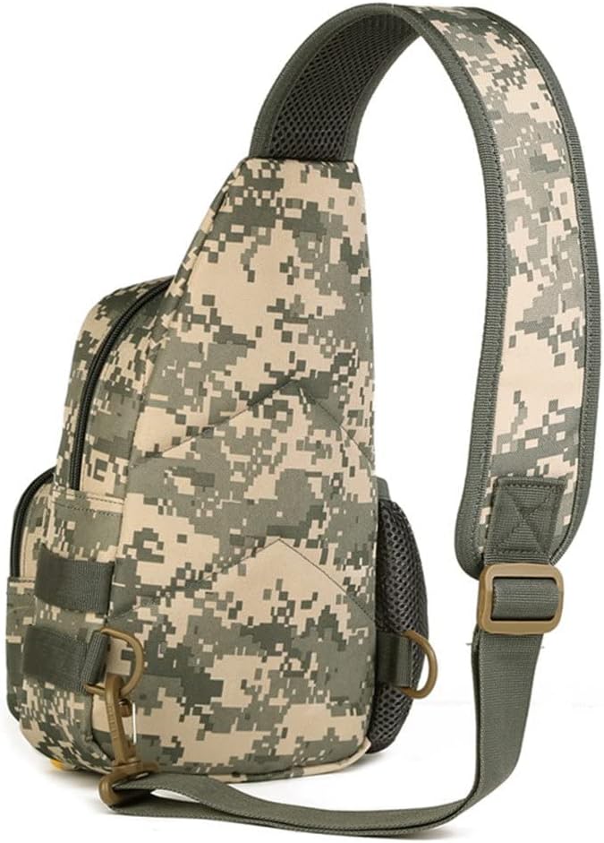UNISTRENGH Tactical Sling Bag Chest Pack Molle Daypack iPad Mini Military Shoulder Bag Crossbody Duty Gear Backpack (ACU Camouflage)