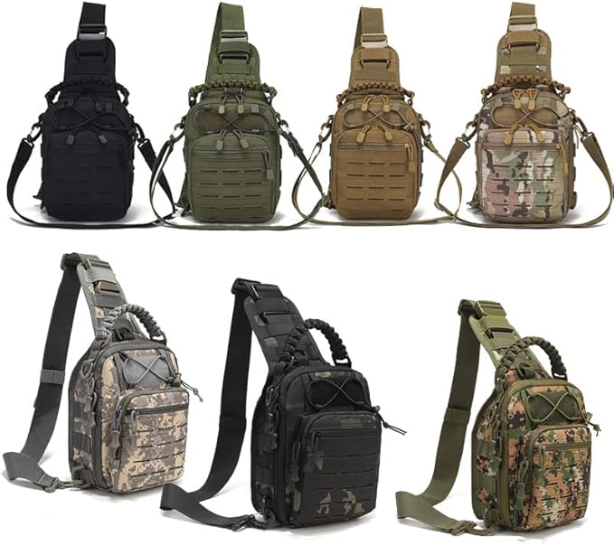 Outdoor Sports Hiking Sling Bag Shoulder Pack Camouflage Tactical Molle Chest Bag