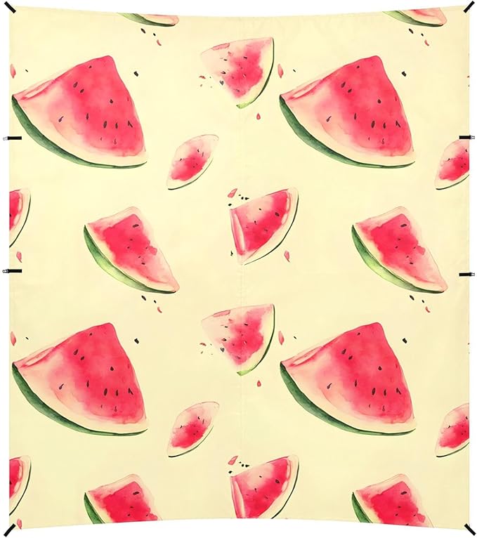 ALAZA Cute Watermelon Pattern Beach Tent Sun Shelter Portable Canopy Sunshade for Outdoor Camping Picnics Backyard Fun 10x9 ft