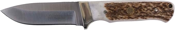 PUMA SGB Mule Deer Hunter Stag Fixed Blade Knife with Leather Sheath