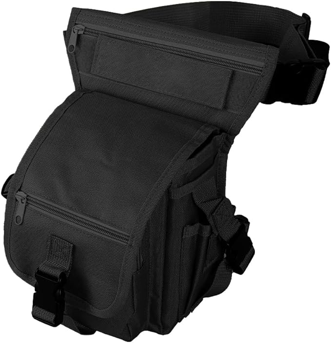 Tactical Drop Leg Bag Adjustable Thigh Pouch Bag with Multi-Pocket for Cycling Hiking Climbing Hunting Travelling