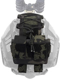 Tactical Battery Pouch Helmet Battery Pack Case Storage/Counterweight Bag Removable Elastic Pouch For FAST/MICH MK/AF Helmet (Multicam/Black)