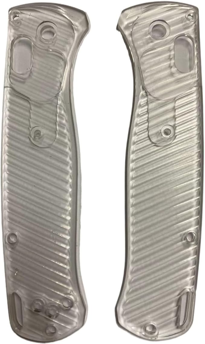 1 Pair Custom Acrylic Scales Fits for Bugout 535 CNC Handle Patch DIY Accessory(Clear)