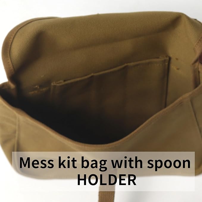 ANQIAO WW2 US M1928 Haversack Canvas with Tail Bag Backpack WWII Reproduction