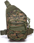 Tactical Shoulder Sling Bag Outdoor Military Small Crossbody Chest Pack Sling Daypack for Men Traveling Trekking Camping Fishing (Jungle Digital)