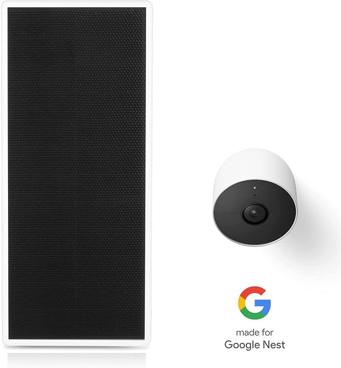 Wasserstein Premium Solar Panel Solar Panel Charger for Google Nest Cam Outdoor or Indoor Battery - 3.5W Solar Power - Made for Google Nest