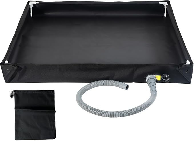 Portable Shower Pan Foldable Outdoor Shower Floor with Drain &amp Storage Bag RV Shower Pan Camping Shower Base for Outdoor Indoor Camping Beach Pet Bath