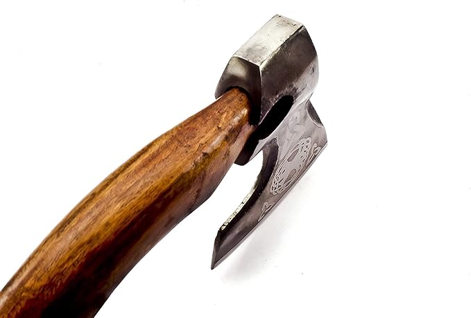 Custom Handmade Stainless Steel Viking Axe Bearded Axe with Gorgeous and Solid Wood Handle (Y-01)
