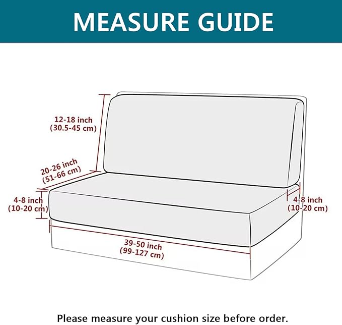 KRFOONN RV Dinette Cushion Covers Stretch Camper Cushions Cover Replacement Couch Cushion Slipcovers Washable Loveseat Slipcovers for Travel Trailer Couch (2 Backrest Cover &amp 2 Bench Cover Brown)