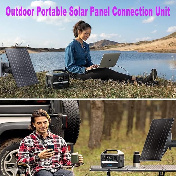 10W Trail Camera Solar Panel 10400mAh Built-in Battery 12V/0.8A &amp 5V/1.5A Output IP66 Waterproof High-Efficiency Power Durable Solar Charger Supply for AP Router Outdoor Wildlife Monitoring
