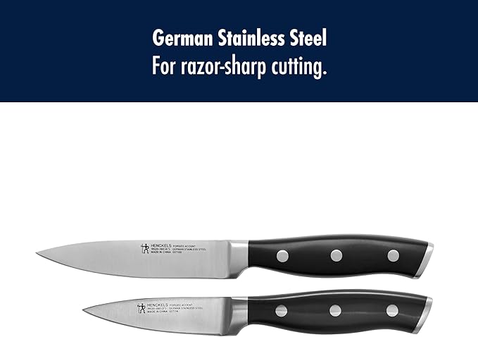 HENCKELS Forged Accent Razor-Sharp 2-pc Paring Knife Set German Engineered Informed by 100+ Years of MasteryBlack