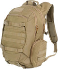45L Waterproof Fishing Hunting Backpack Outdoor Military Rucksacks Tactical Sports Camping Hiking Trekking Bags (Khaki)