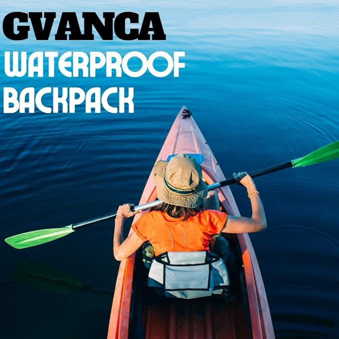 Waterproof Roll Top Kayak Dry Backpack Floating Outdoor Dry Sack Boating Sailing Canoeing Rafting Fishing Camping 55L Grey