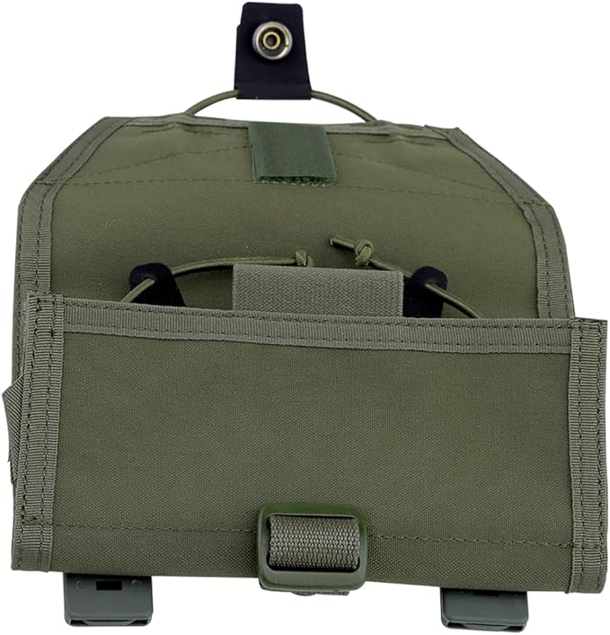 Molle Phone HolderMap Tactical Pouch Chest Board Plate Carrier Stand BagAirsoft Paintball Military CS GearMolle Universal Folded Pack (Green)