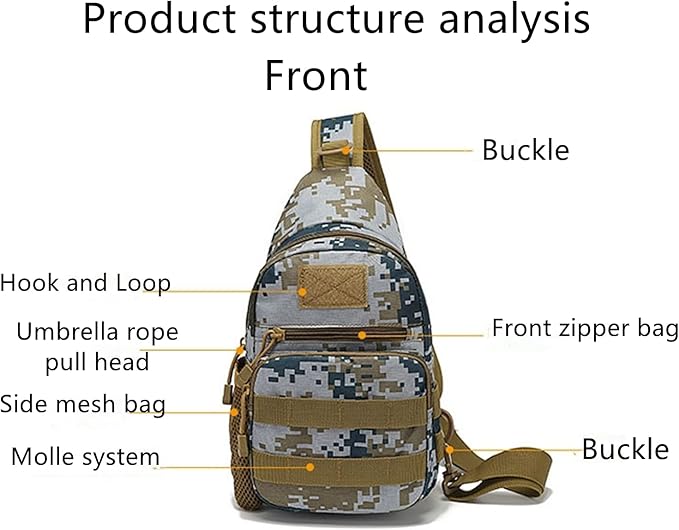 Tactical Shoulder Bag Outdoor Sports Climbing Hiking Trekking Backpack Men Military Hunting Fishing Molle Pack