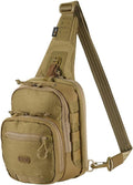 M-Tac Elite Cross Bag Slim - Tactical Crossbody Sling Backpack for Man with CCW Concealed Carry (Coyote Slim)