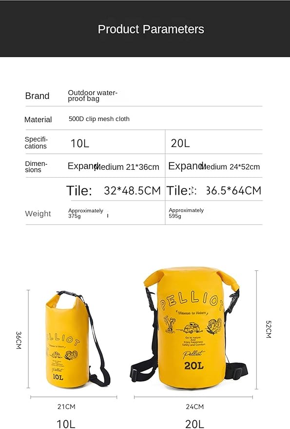 KAYNO Outdoor Water-Proof Bag Seaside Beach Camping Cellphone Storage Bag River tracing Rafting Large Capacity Backpack