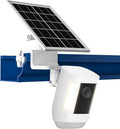 6W Solar Panel with Gutter Mount for Ring CamerasStick Up Cam Stick Up Cam Pro Outdoor Cam Plus Battery Spotlight Cam Plus/Pro with Waterproof Cable and USB-C to Barrel Plug Adapter (White)